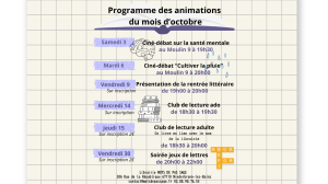 Programme mois d'octobre